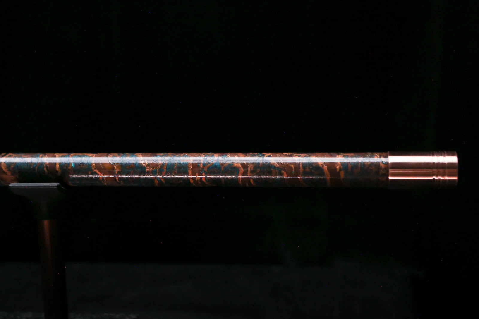 Low C Copper Flute #0179 in Spiral Copper Flame w/special End Piece
