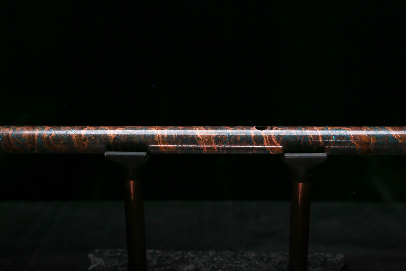 Low C Copper Flute #0179 in Spiral Copper Flame w/special End Piece