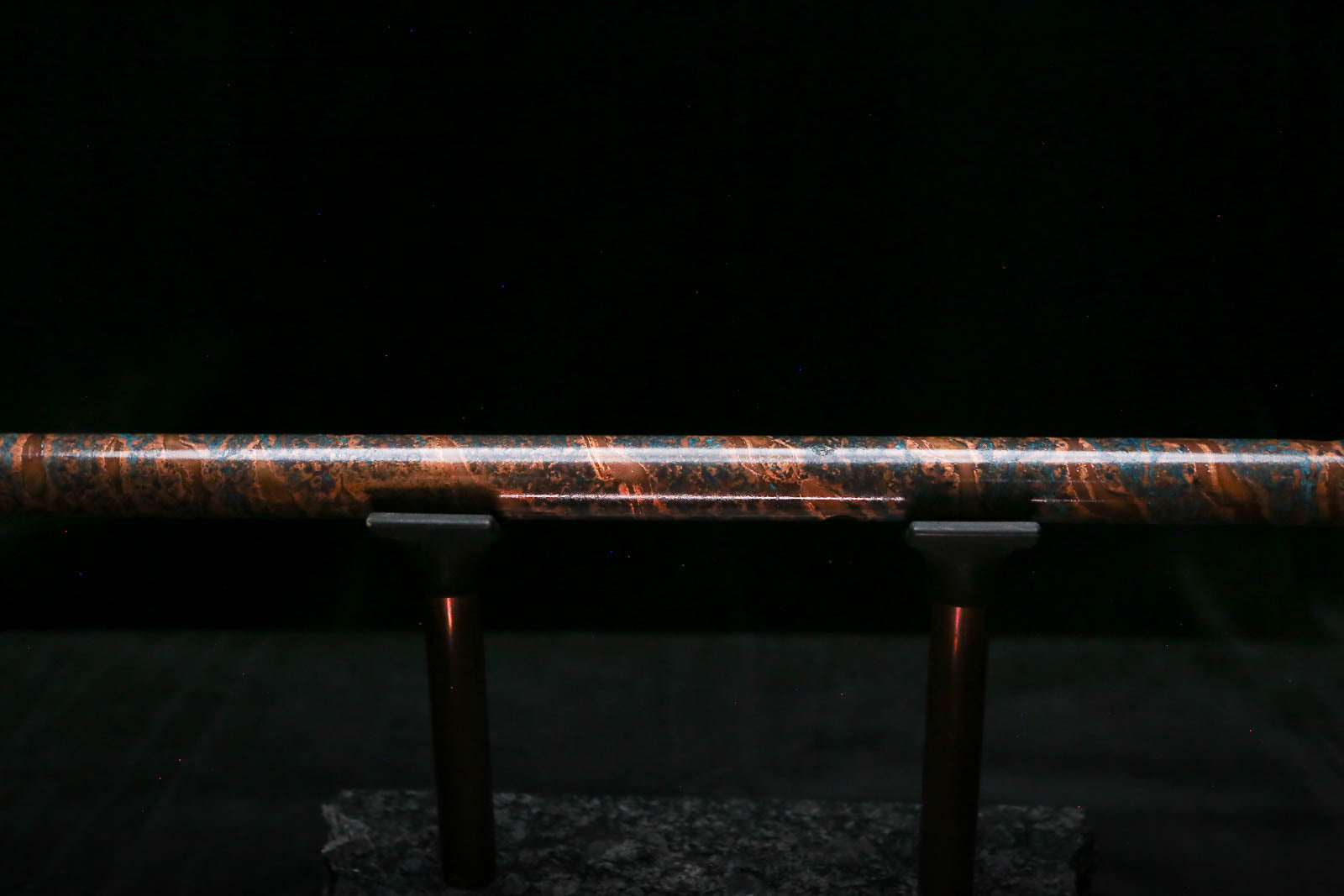 Low C Copper Flute #0179 in Spiral Copper Flame w/special End Piece