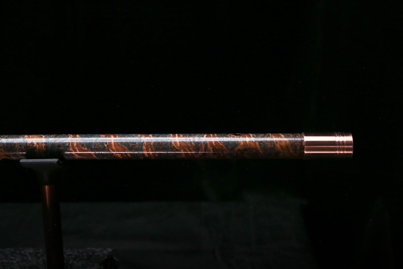 Low C Copper Flute #0179 in Spiral Copper Flame w/special End Piece