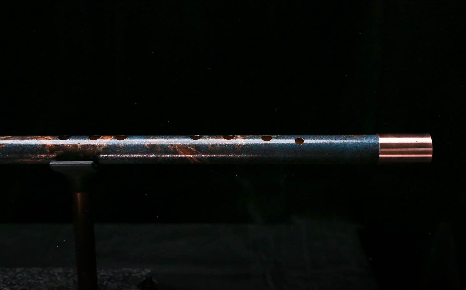 Low C Copper Flute #0180 in Turquoise Ocean Burl