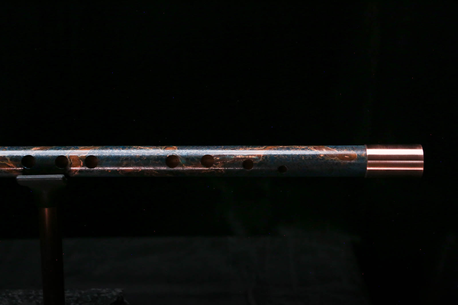 Low C Copper Flute #0180 in Turquoise Ocean Burl