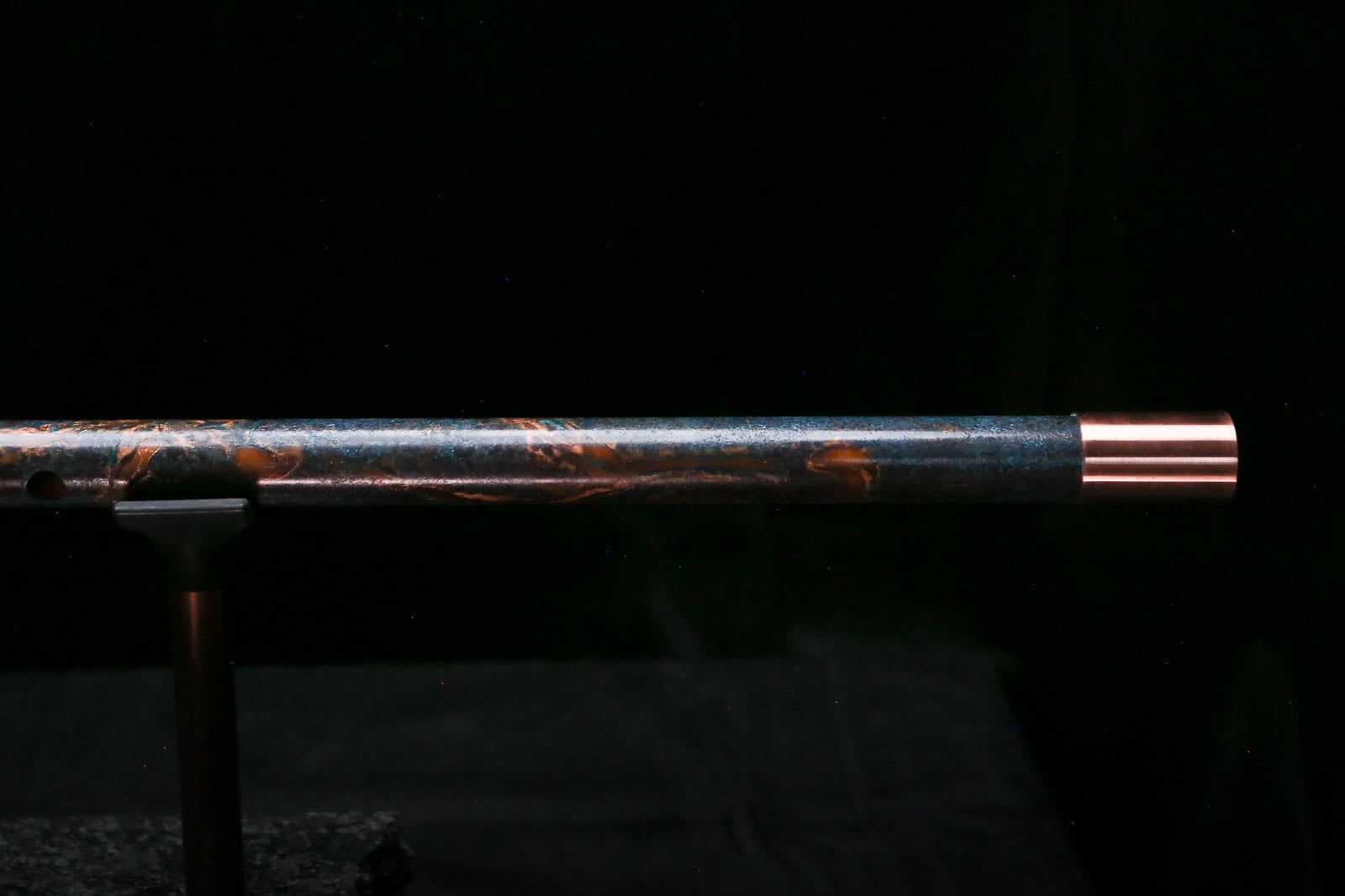 Low C Copper Flute #0180 in Turquoise Ocean Burl