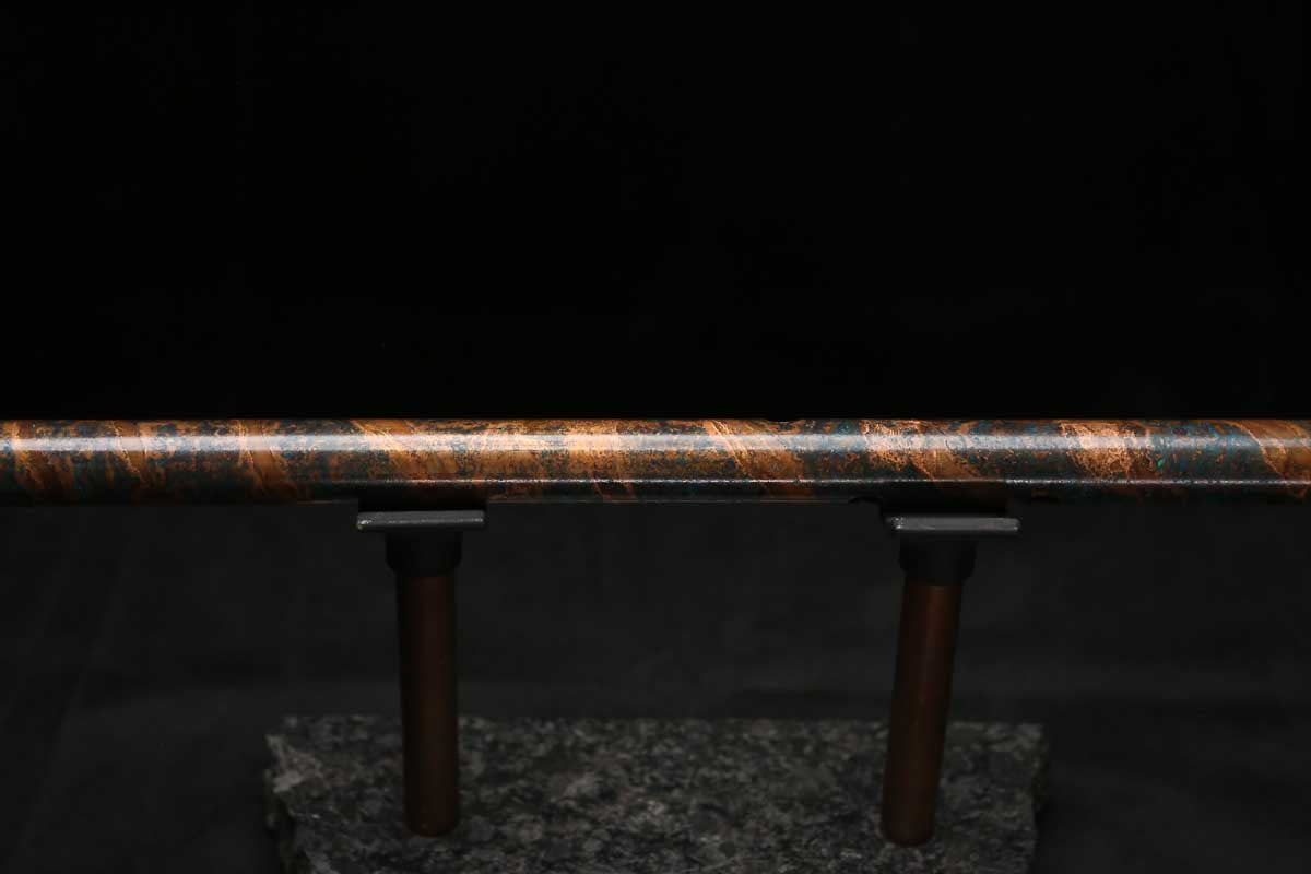 Low C Copper Flute #0166 in Turquoise Copper Spiral w/special endpiece