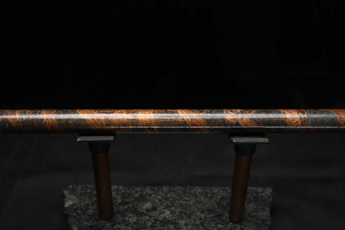 Low C Copper Flute #0166 in Turquoise Copper Spiral w/special endpiece