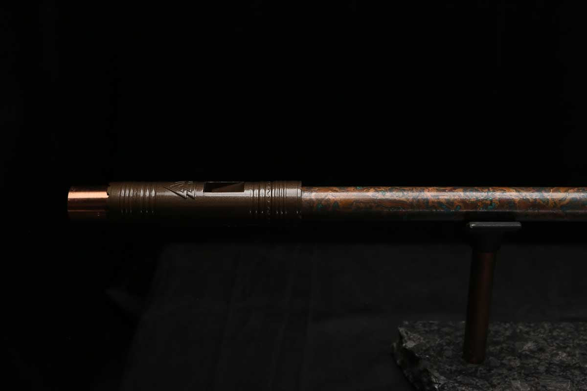 Low C Copper Flute #0181 in Copper Matte Burl