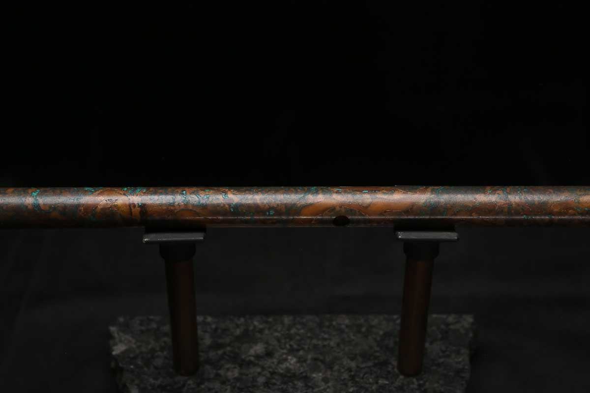 Low C Copper Flute #0181 in Copper Matte Burl