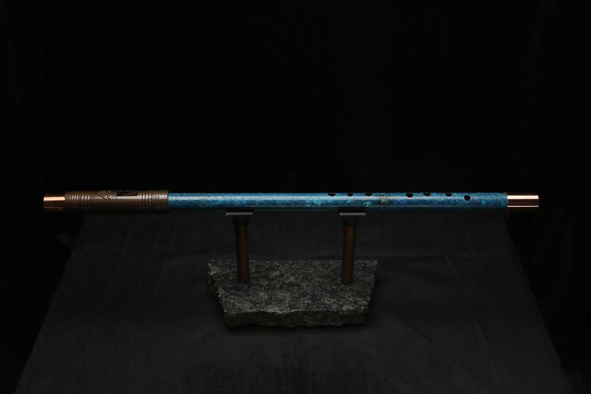 Low D Copper Flute #LDC0105 in Deep Ocean Power