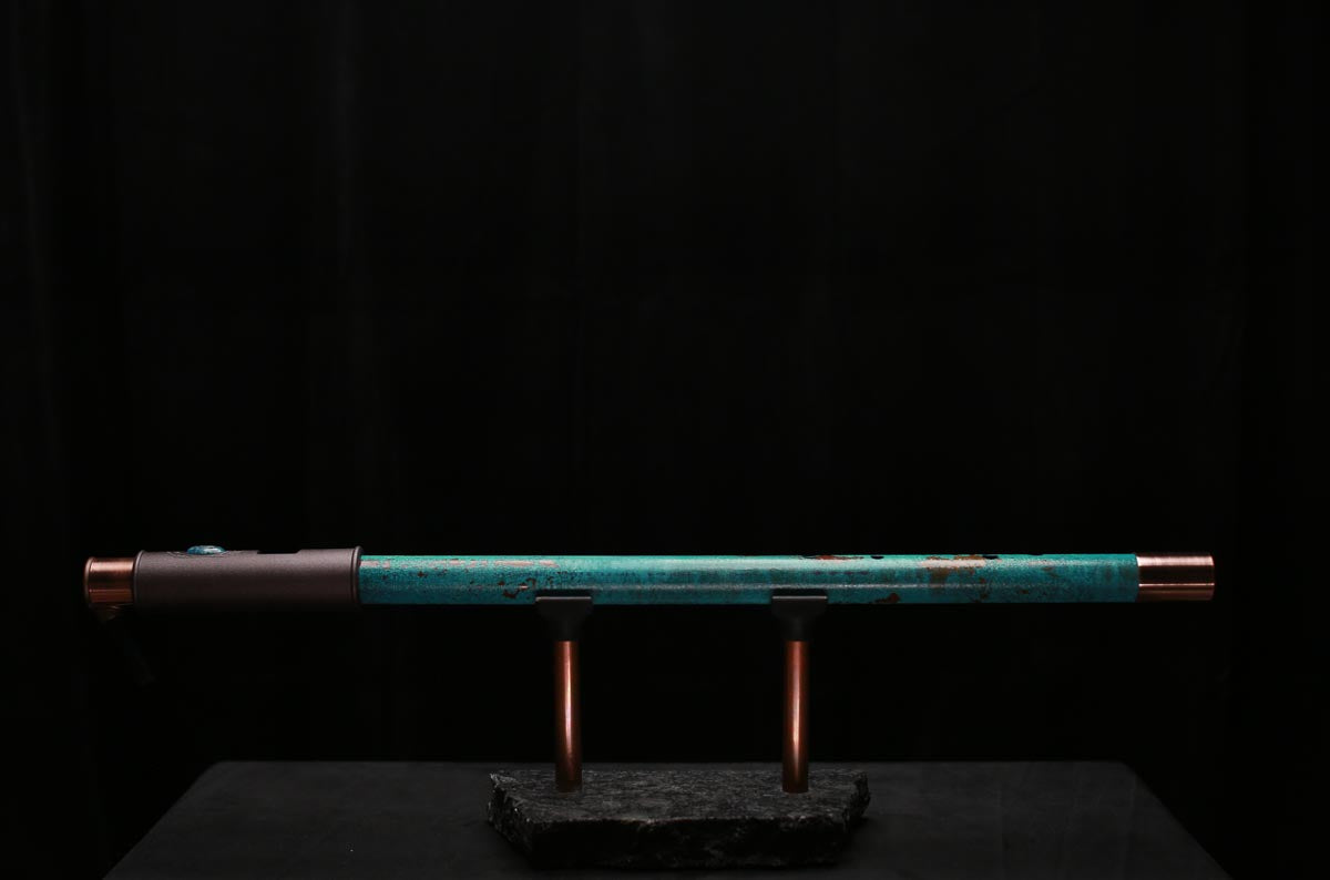 Copper Flute Legend #L00604 in Turquoise Shipwreck