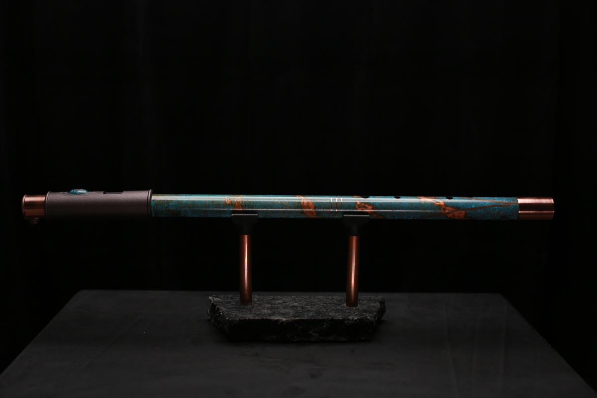 Copper Flute Legend #L00616 in Spiral Turquoise Burl
