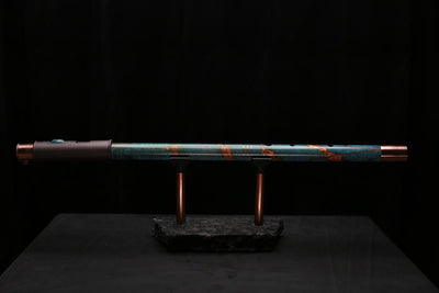 Copper Flute Legend #L00616 in Spiral Turquoise Burl
