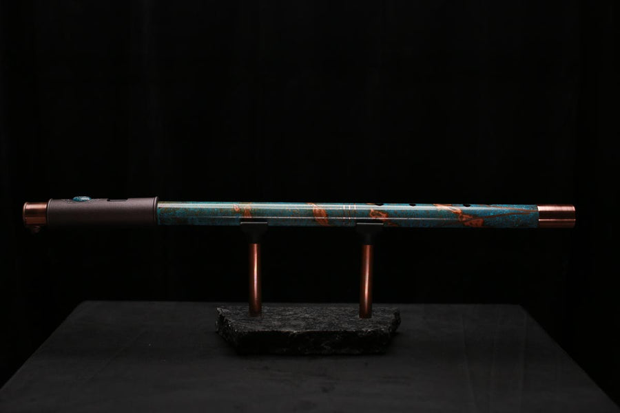 Copper Flute Legend #L00616 in Spiral Turquoise Burl