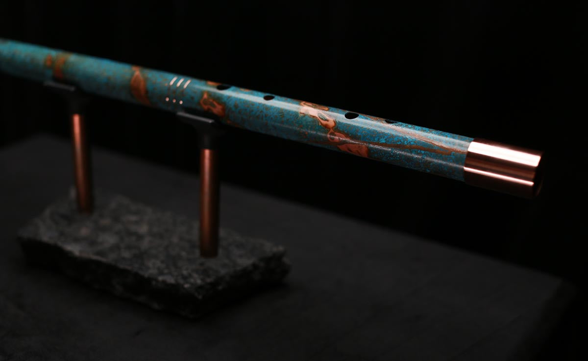 Copper Flute Legend #L00616 in Spiral Turquoise Burl