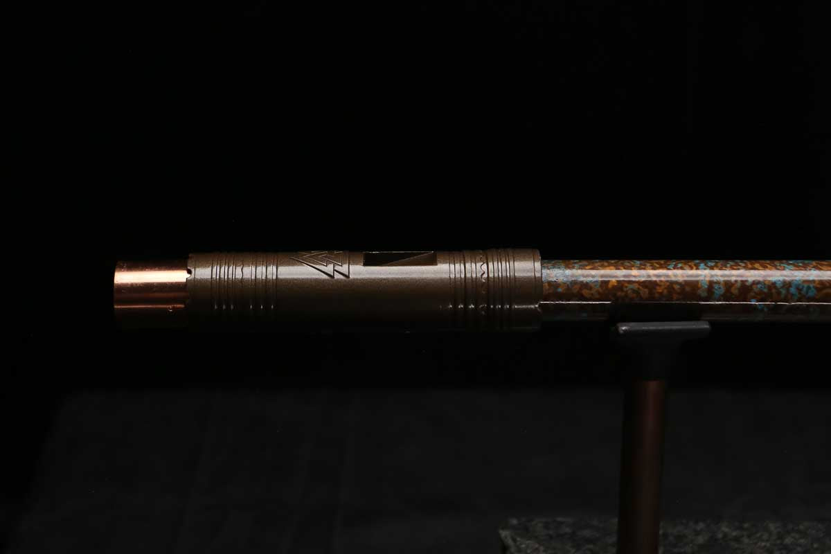 High F (Lullaby) Copper Flute #LE0104 in Spalted Copper Three Islands