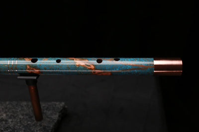 Copper Flute Legend #L00616 in Spiral Turquoise Burl