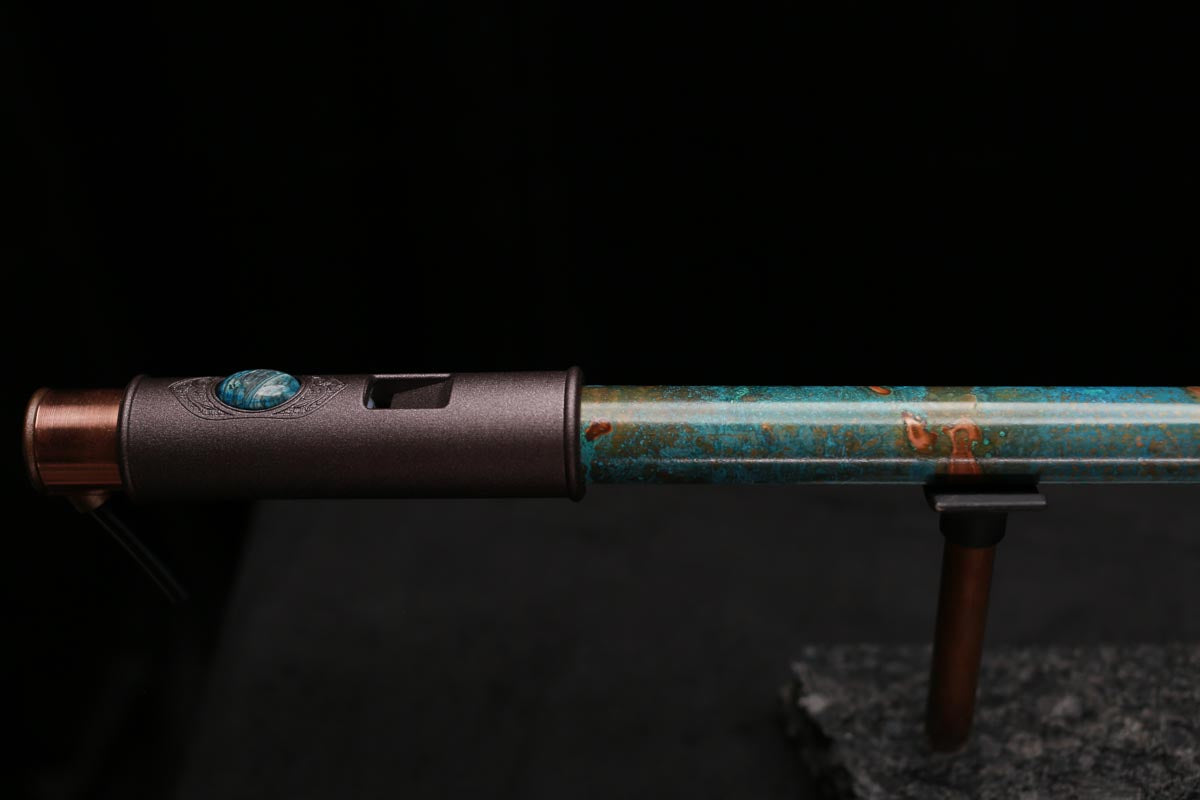 Copper Flute Legend #L00616 in Spiral Turquoise Burl