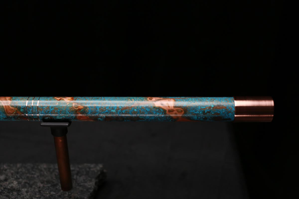 Copper Flute Legend #L00616 in Spiral Turquoise Burl