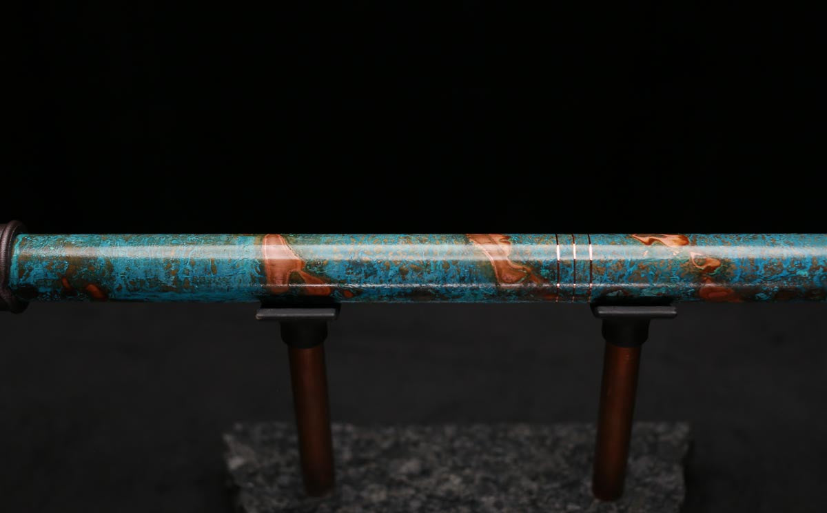 Copper Flute Legend #L00616 in Spiral Turquoise Burl