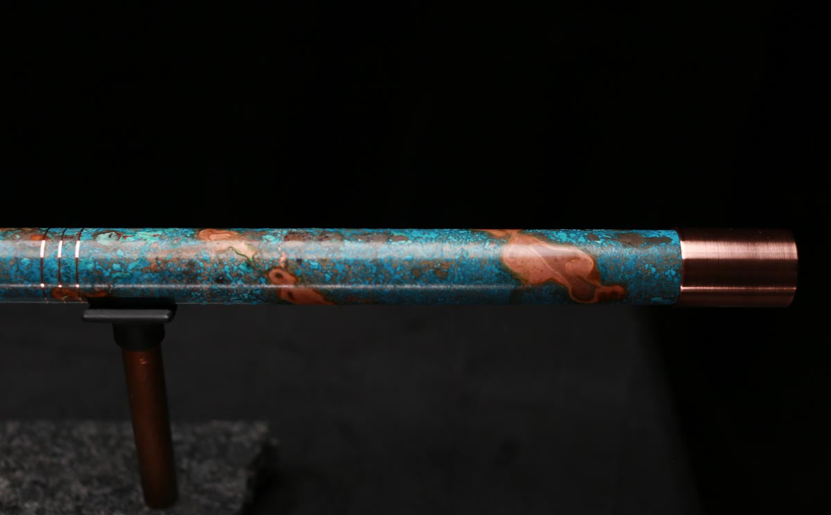 Copper Flute Legend #L00616 in Spiral Turquoise Burl