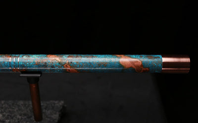 Copper Flute Legend #L00616 in Spiral Turquoise Burl