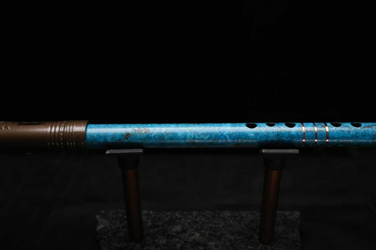 High F (Lullaby) Copper Flute #LE0103 in Three Oceans w/special details