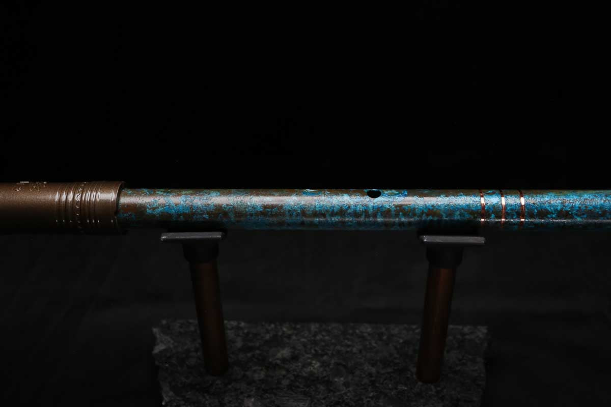 High F (Lullaby) Copper Flute #LE0103 in Three Oceans w/special details