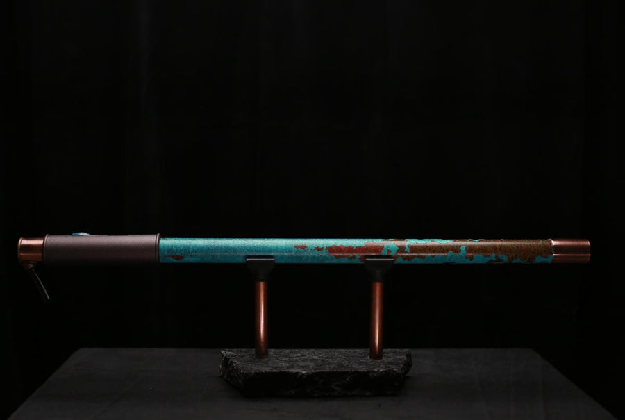 Copper Flute Legend #L00596 in Turquoise Shipwreck