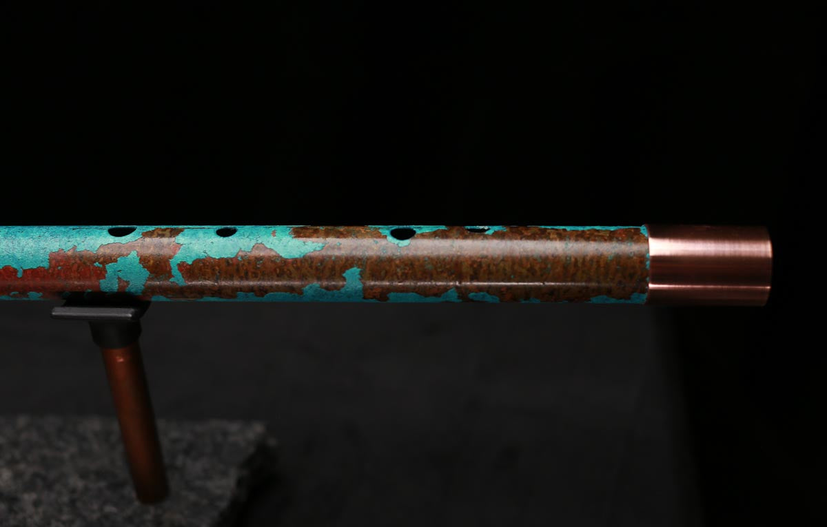 Copper Flute Legend #L00596 in Turquoise Shipwreck