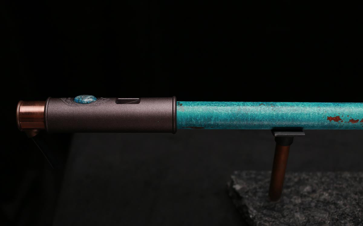 Copper Flute Legend #L00596 in Turquoise Shipwreck