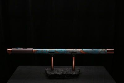Copper Flute Legend #L00588 in Spiral Turquoise Burl