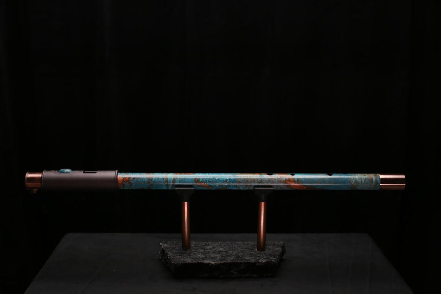 Copper Flute Legend #L00588 in Spiral Turquoise Burl