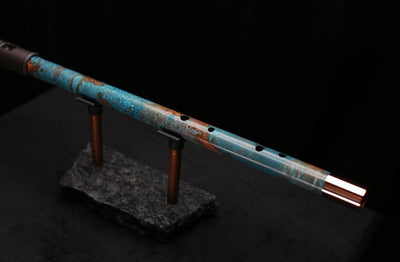 Copper Flute Legend #L00588 in Spiral Turquoise Burl