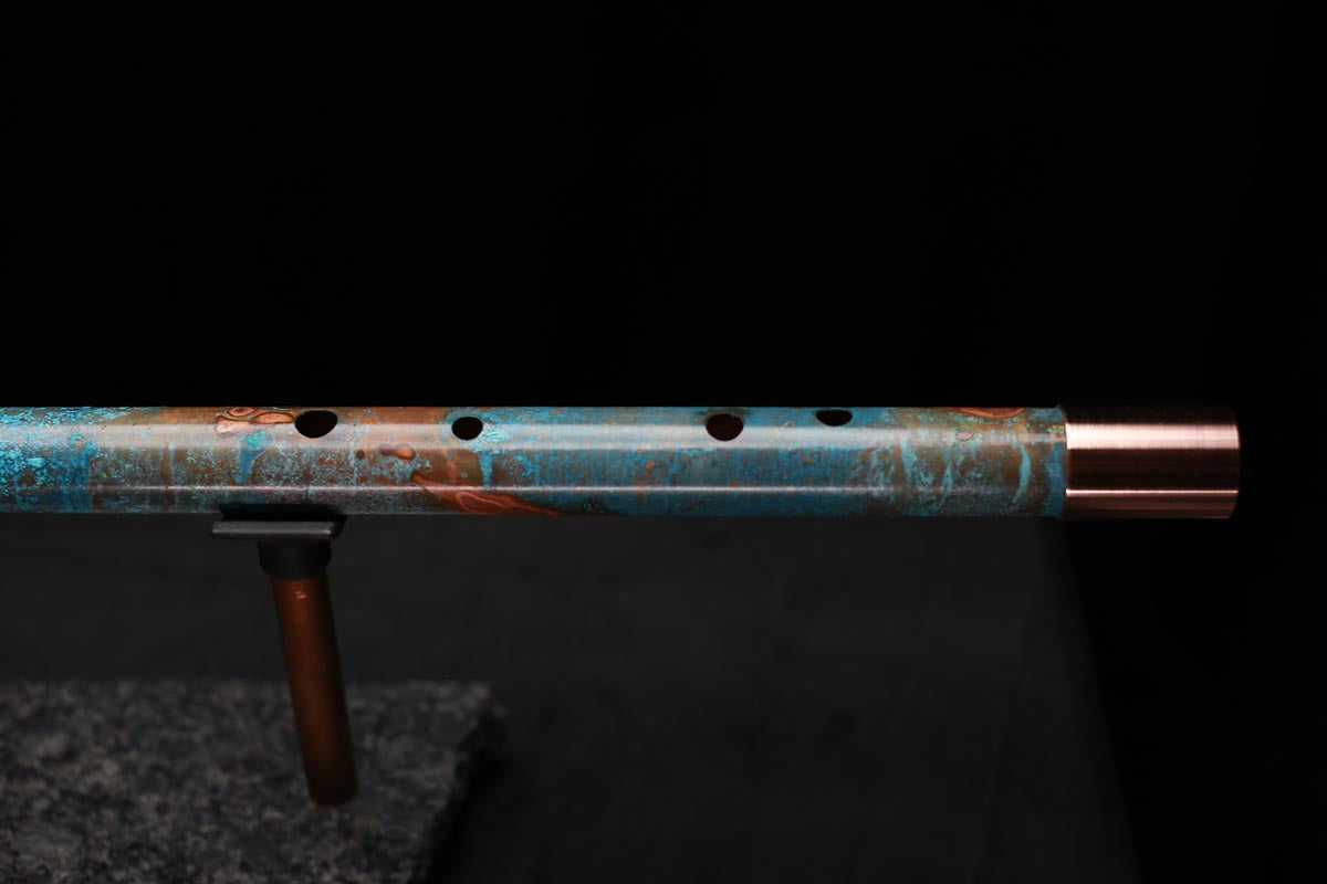 Copper Flute Legend #L00588 in Spiral Turquoise Burl