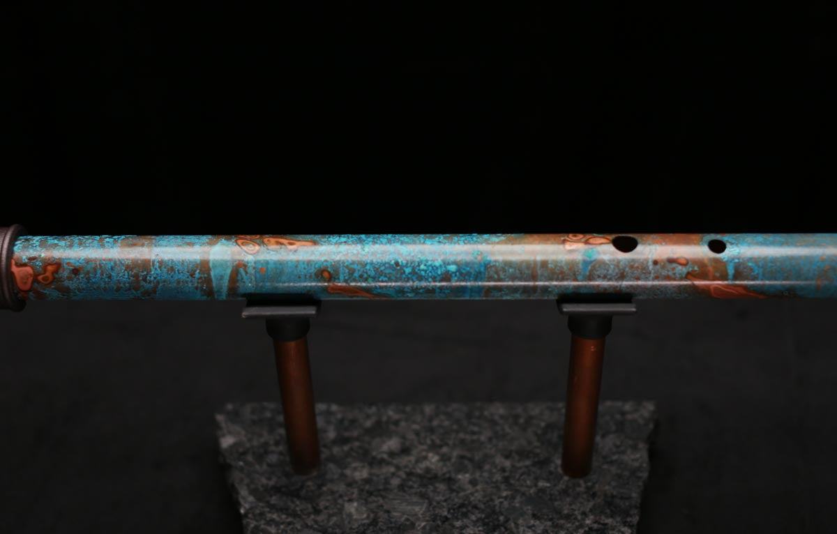 Copper Flute Legend #L00588 in Spiral Turquoise Burl