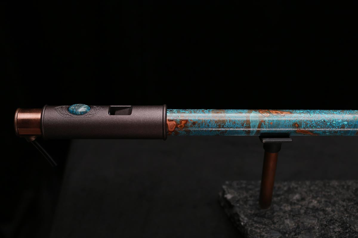 Copper Flute Legend #L00588 in Spiral Turquoise Burl
