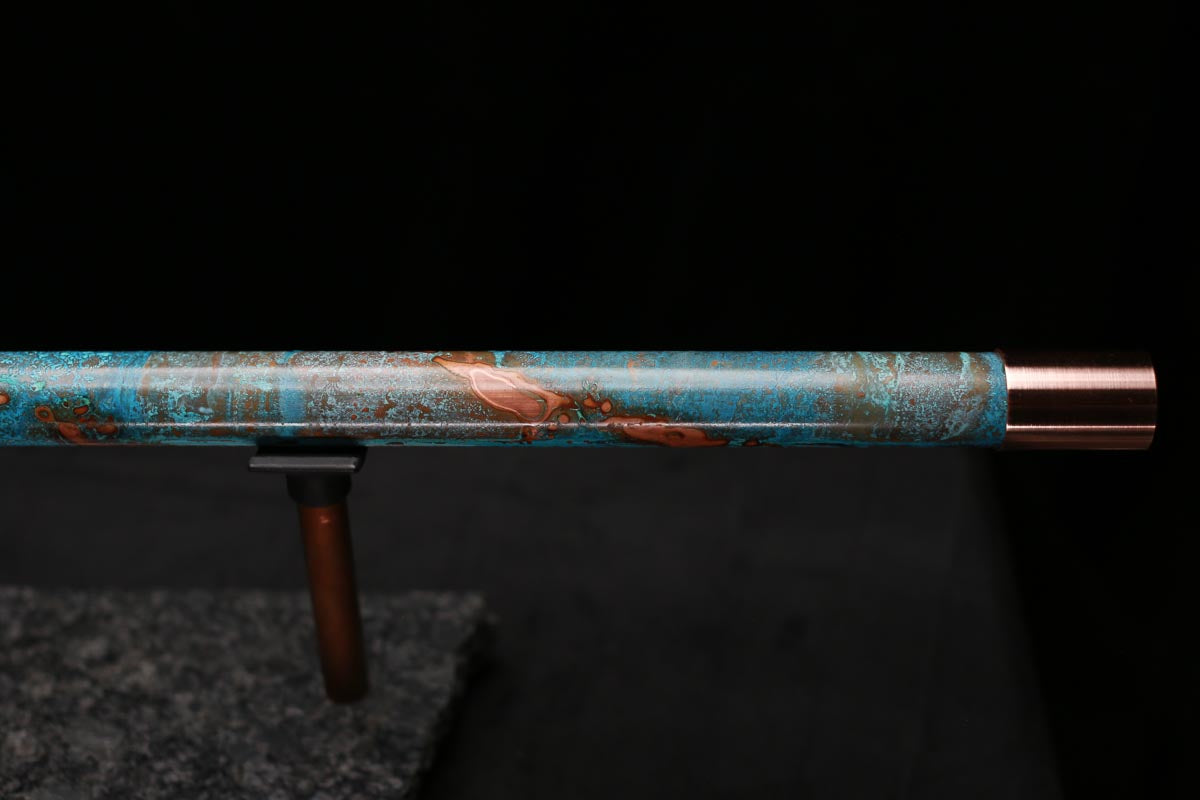 Copper Flute Legend #L00588 in Spiral Turquoise Burl