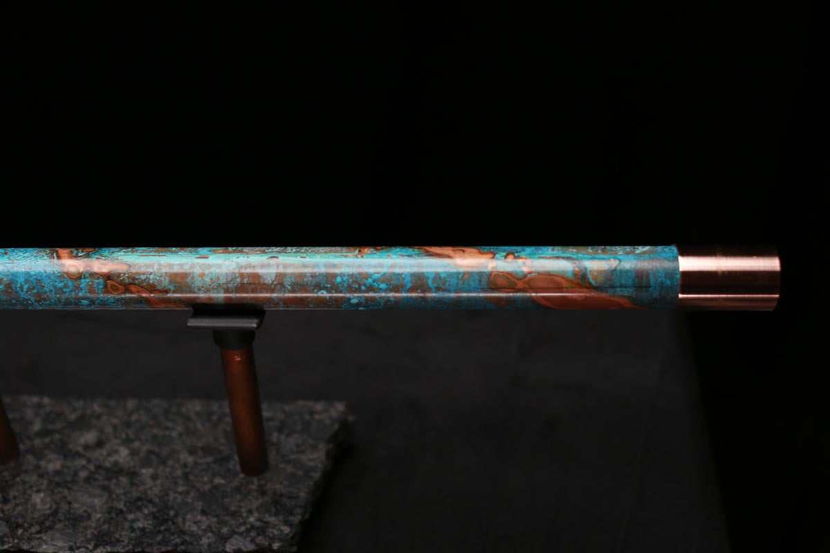 Copper Flute Legend #L00588 in Spiral Turquoise Burl