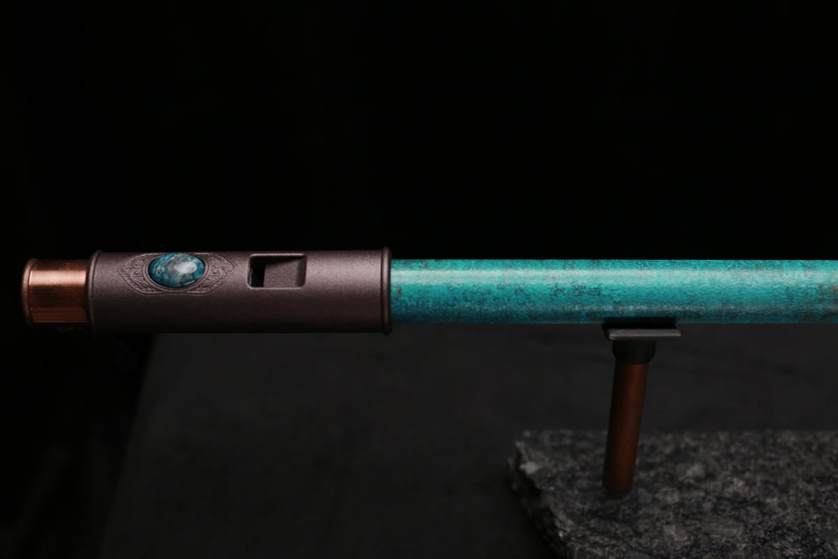 Copper Flute Legend #L00569 in Turquoise Shipwreck