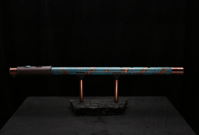 Copper Flute Legend #L00590 in Spiral Turquoise Burl w/End