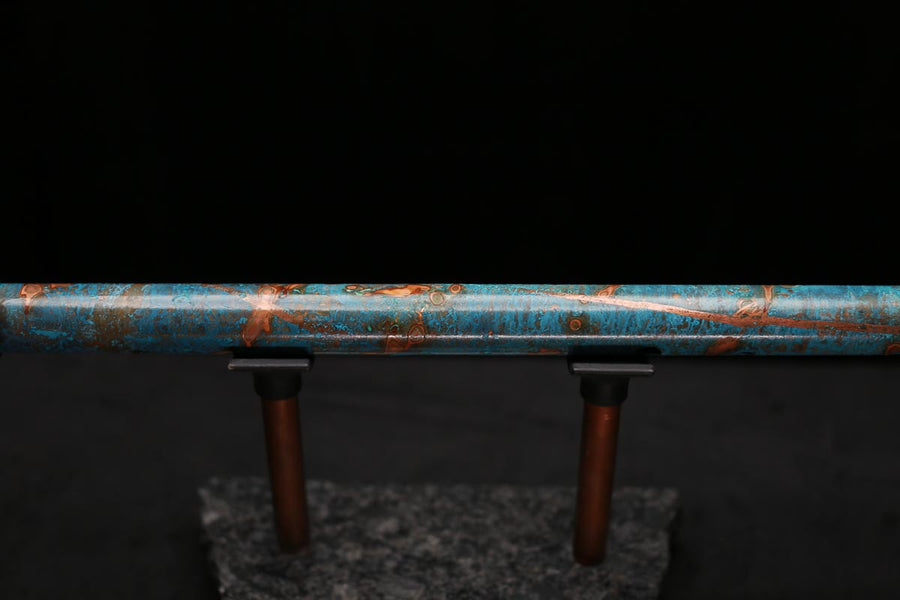 Copper Flute Legend #L00590 in Spiral Turquoise Burl w/End