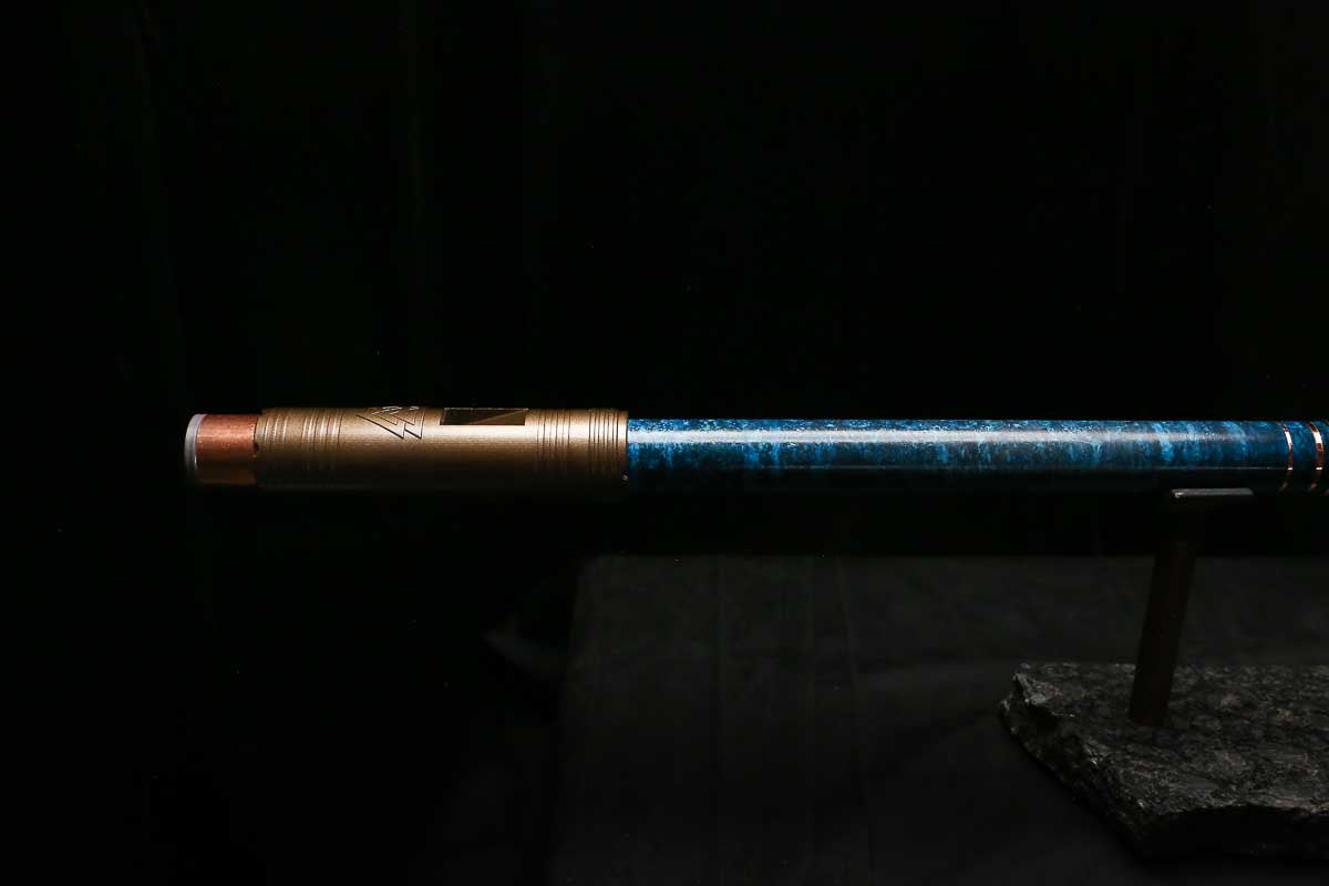 Bass F Copper Flute #BF0091 in Ocean Storm w/Special Details