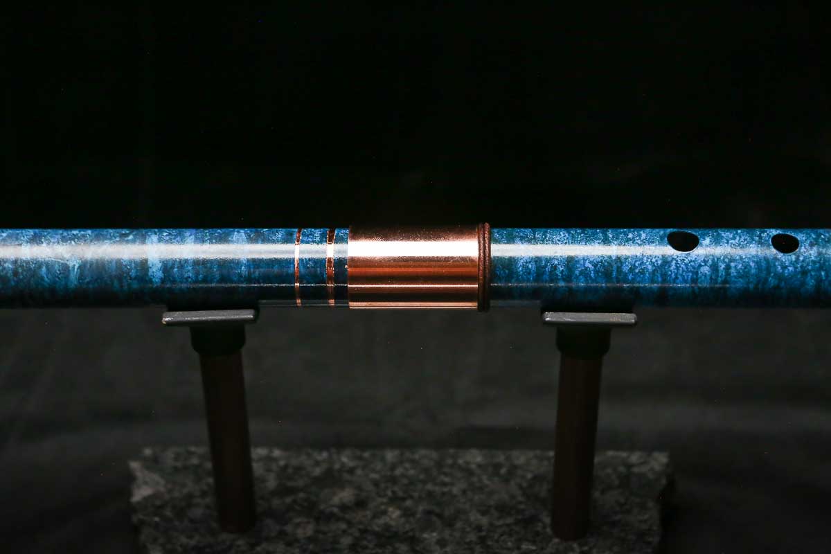 Bass F Copper Flute #BF0091 in Ocean Storm w/Special Details