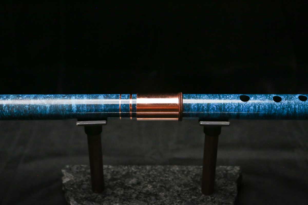 Bass F Copper Flute #BF0091 in Ocean Storm w/Special Details