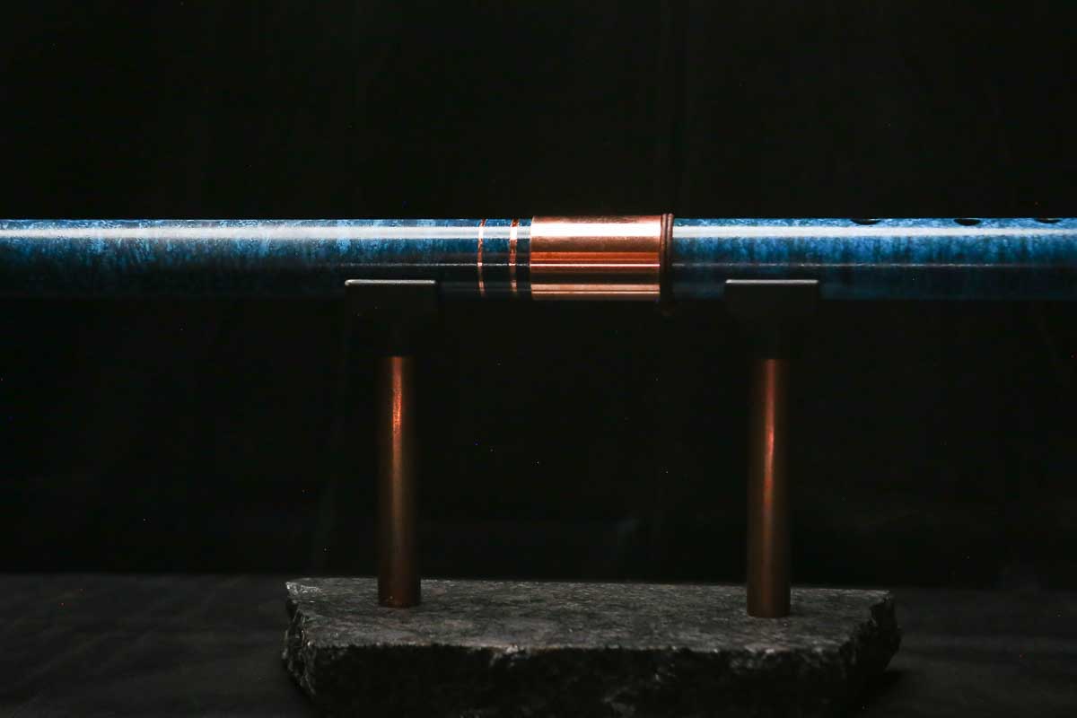 Bass F Copper Flute #BF0091 in Ocean Storm w/Special Details