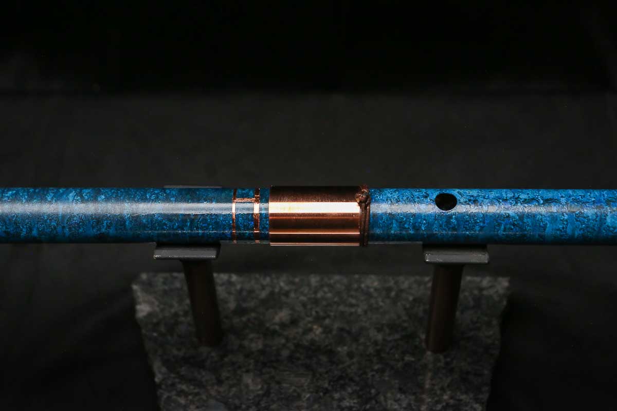 Bass F Copper Flute #BF0091 in Ocean Storm w/Special Details