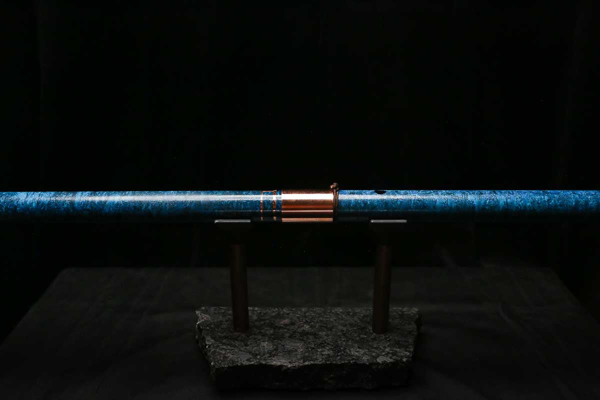 Bass F Copper Flute #BF0091 in Ocean Storm w/Special Details