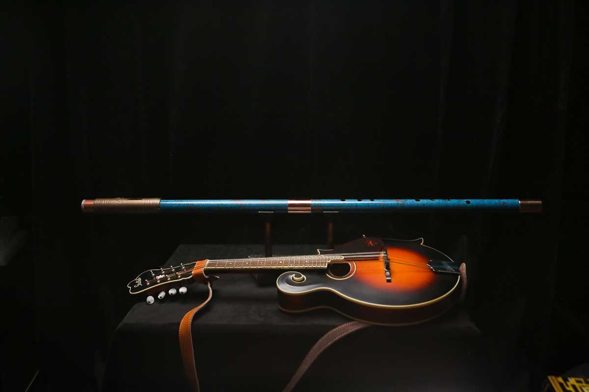 Bass F Copper Flute #BF0092 in Spalted Copper Turquoise