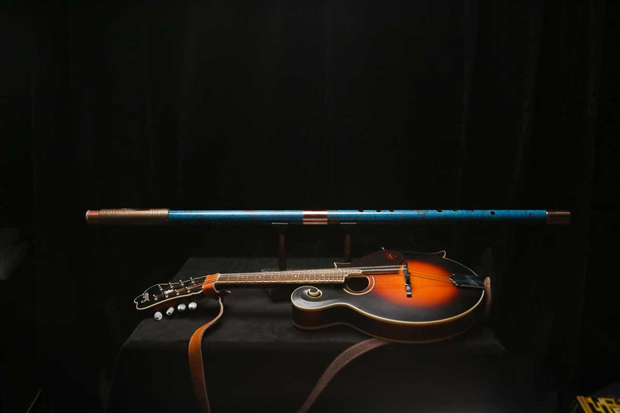 Bass F Copper Flute #BF0092 in Spalted Copper Turquoise