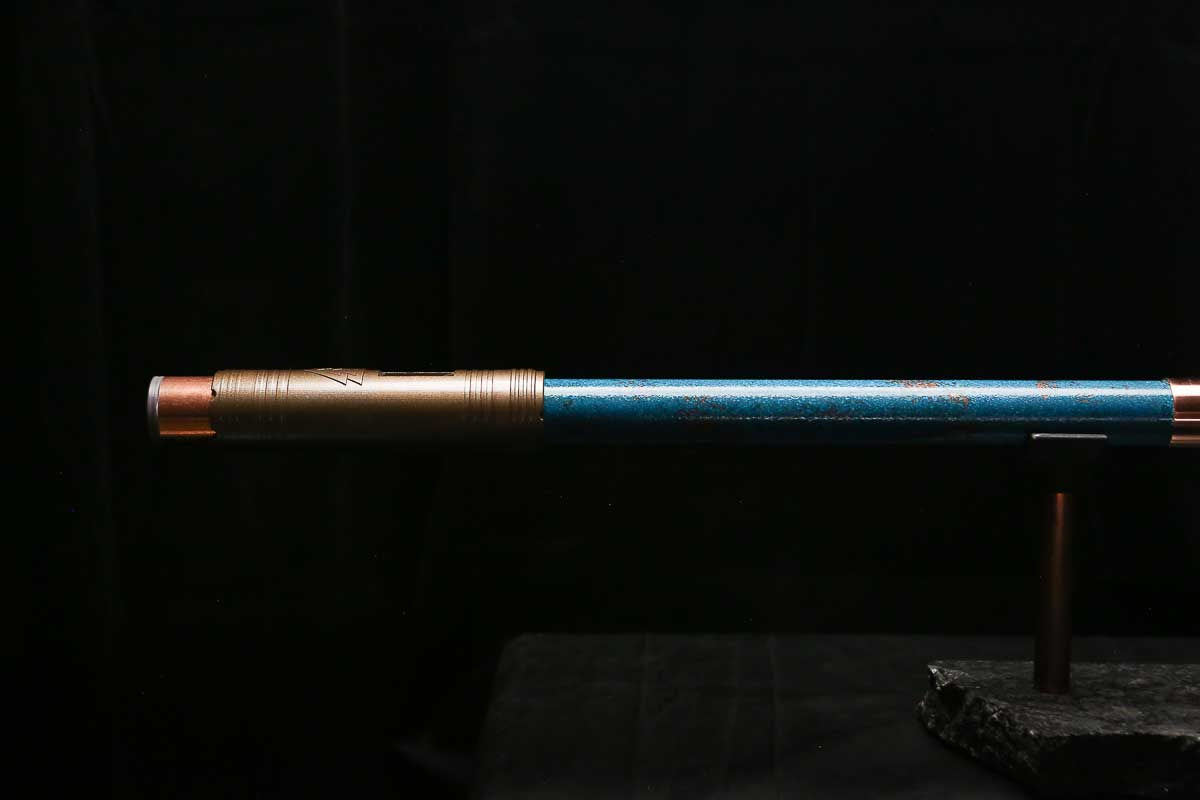 Bass F Copper Flute #BF0092 in Spalted Copper Turquoise