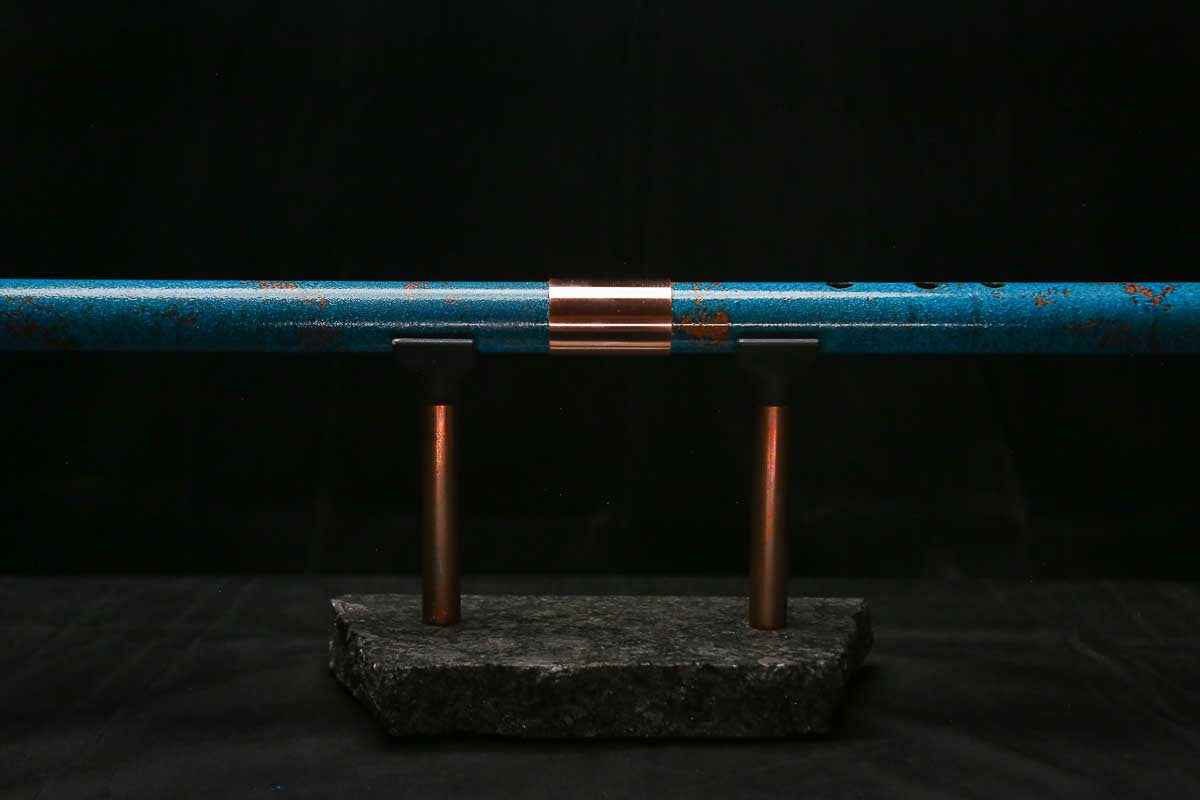 Bass F Copper Flute #BF0092 in Spalted Copper Turquoise